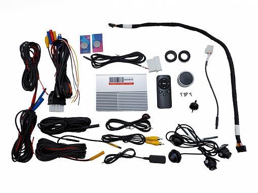 Универсальная система кругового обзора с шайбой 3D с CAN и CVBS\AHD\HDMI и встроенным видеорегистратором W-86