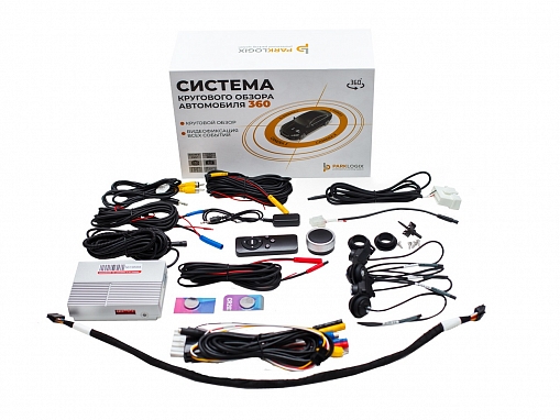 Универсальная система кругового обзора с шайбой 3D с CAN и CVBS\AHD\HDMI и встроенным видеорегистратором W-86